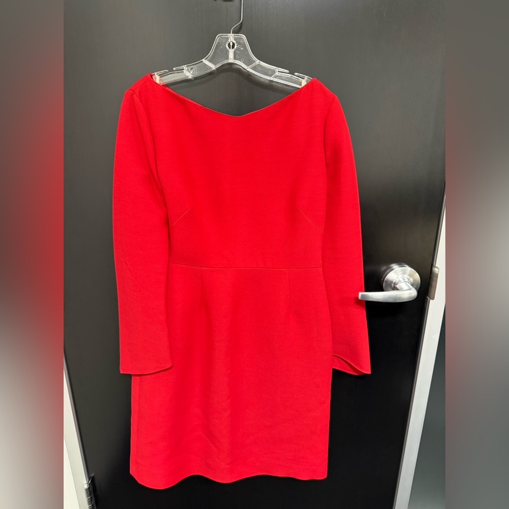 Valentino Vibrant Red Long Sleeve Dress